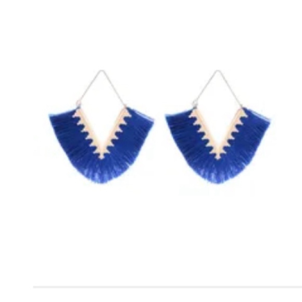 Drop Triangle Tassel Earrings
